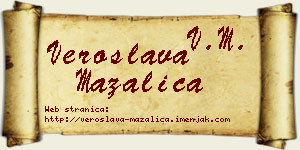 Veroslava Mazalica vizit kartica